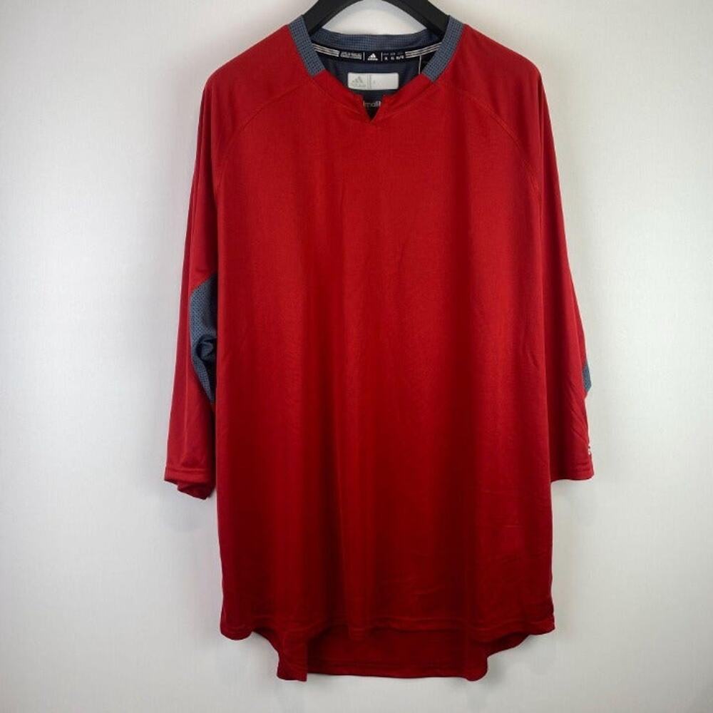 Adidas Red & Grey Climalite Athletic Shirt Men's Size XL NWT